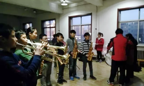 顺平县青少年校外活动中心管乐团喜见成果